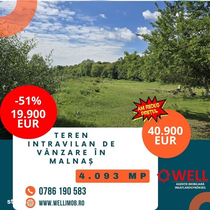 Teren intravilan de vânzare în Malnaș