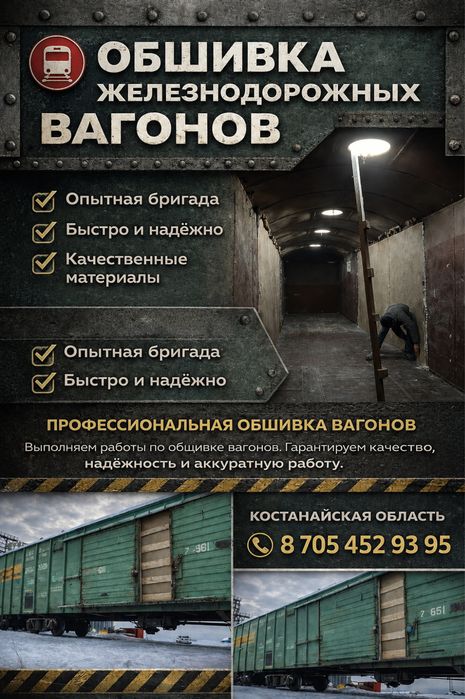 Обшивка вагонов полувагонов и погрузка