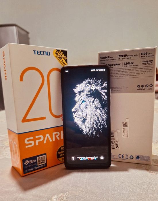Kafolatlangan narxda siz uchun Tecno Spark 20 pro