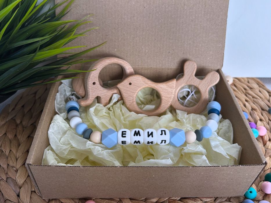 Клипс с име силиконов; персонализиран