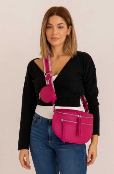 Дамска чанта с къса и широка регулируема дръжка