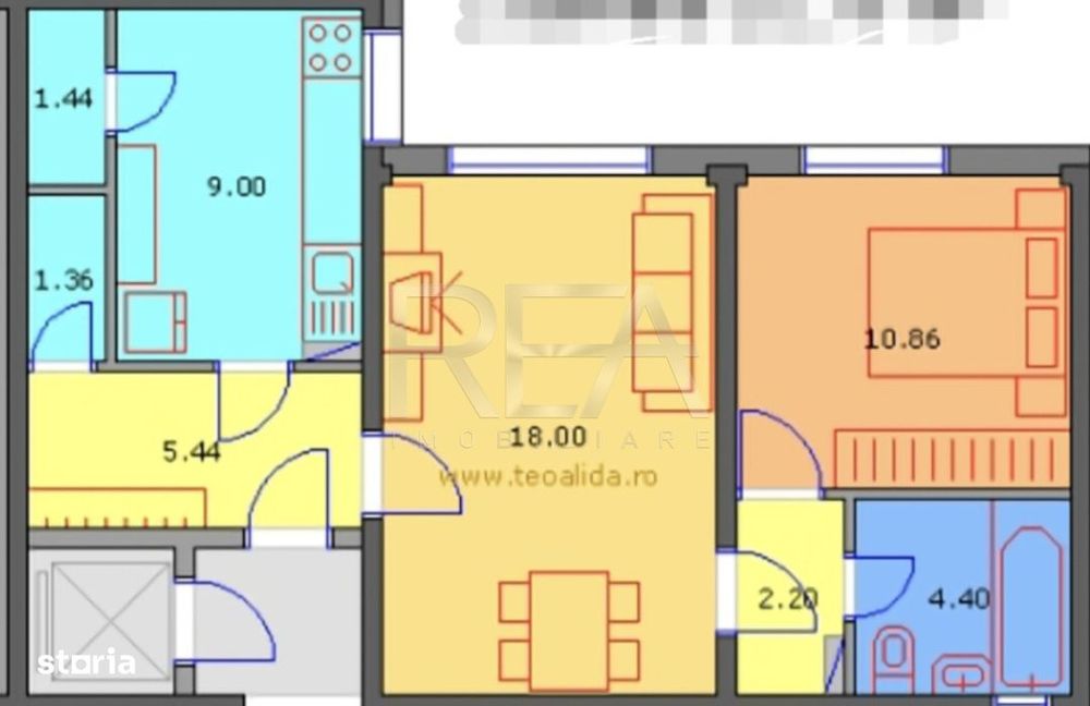 2 camere, P/10, 52mp, bloc 1981-Drumul Taberei