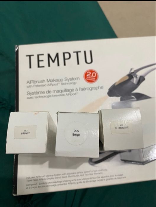 Aerograf machiaj temptu+ fond de ten, iluminator si blush