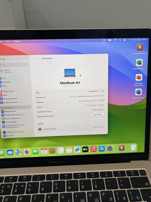 Apple MacBook Air 13 2018 ОТЛИЧНОМ СОСТОЯНИИ ноутбук макбук аир