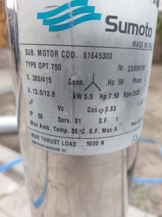 Vând Pompa Submersibila