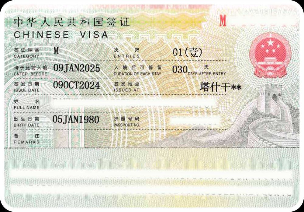 Xitoy biznes vizalar