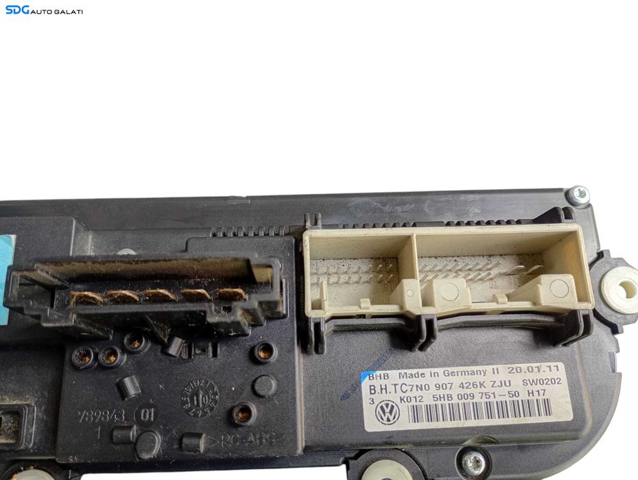 Panou Modul Unitate Comanda AC Aer Conditionat Clima Climatic Volkswagen Passat CC 2008 - 2012 Cod 7N0907426K 5HB009751 [LC0613]