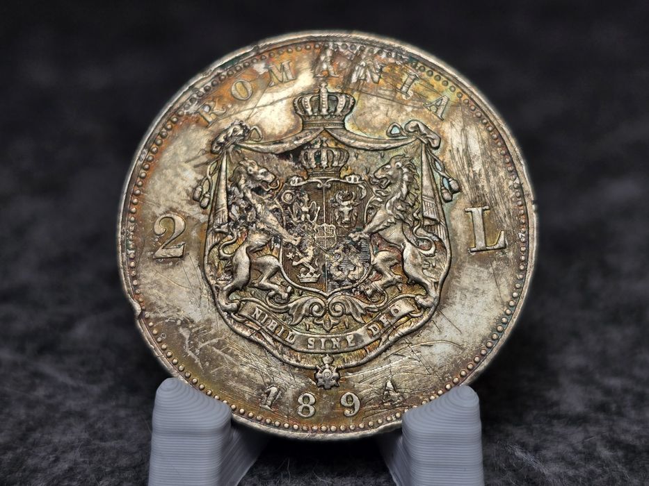 Moneda 2 lei 1894 UNC zgariata