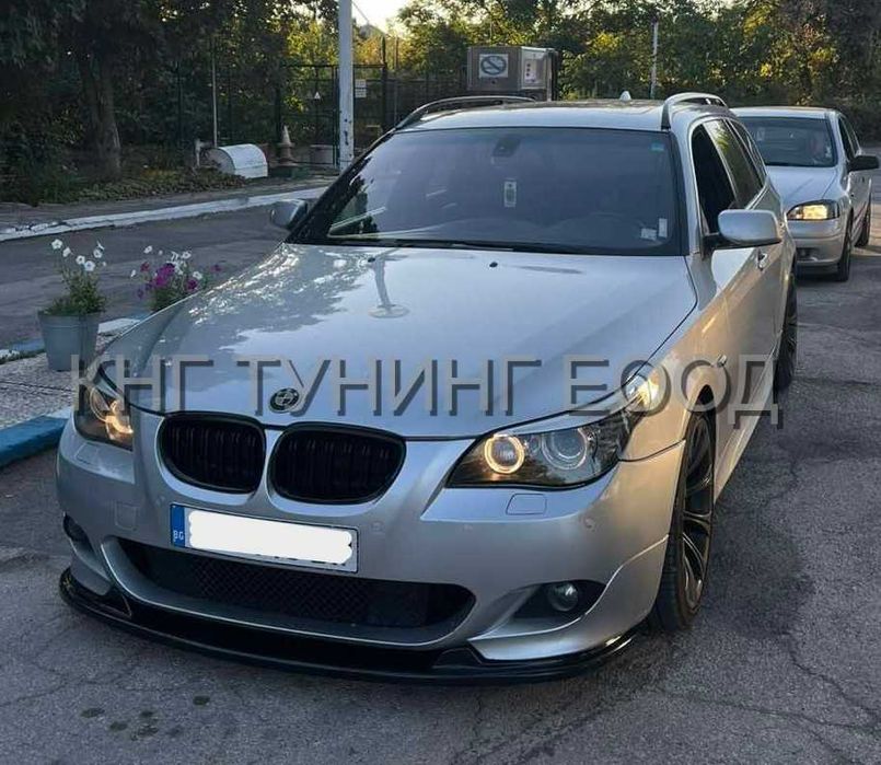 Преден лип спойлер за бмв е60 е61 м тех / добавка за предна броня / bmw e60 e61 m tech lip / нож
