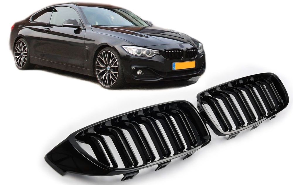 Решетка / маска BMW 435 - F32 / F36 - двойни бъбреци черен лак бмв