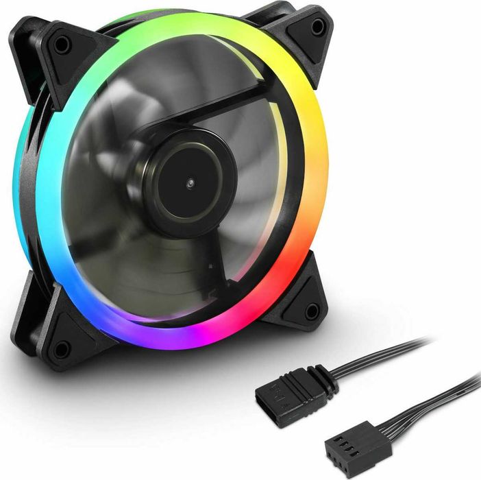 6 ventilatoare ARGB Sharkoon Blades 120mm CA NOI + HUB Arctic + HUB ARGB Sharkoon