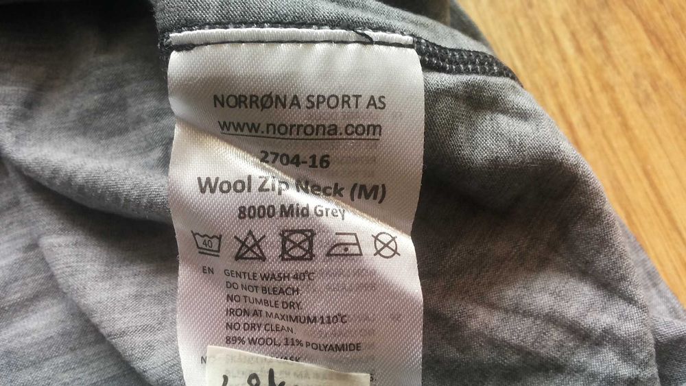 NORRONA Wool Zip Neck 89% Merino Wool размер M термо блуза 89% Мерино вълна - 2475