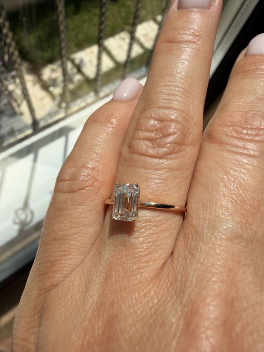 Inel de logodna cu diamant - aur 14 k si certificat IGI