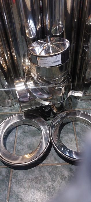 Burlane și teu din inox duble, izolate, 120/180 mm  NOI,cu factură