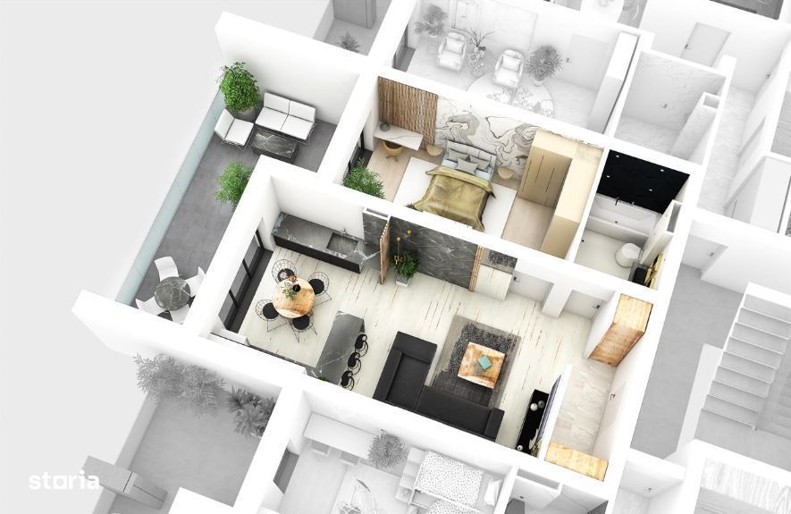 Apartament 2 camere cu TERASA deosebita 18 mp - Zona Vest Sibiu