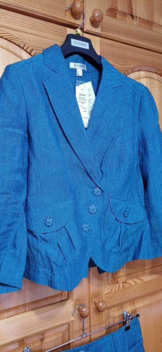 Разкошен Костюм на DANINI от Висококачествен ЛЕН ! НОВ с Етикет!№БГ46