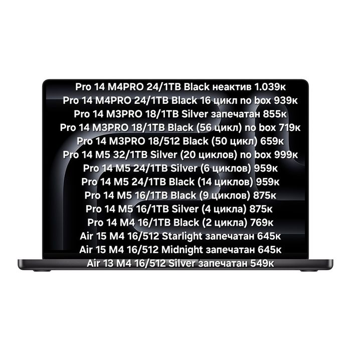 MacBook Air/Pro /M3/M4/M5 512Gb