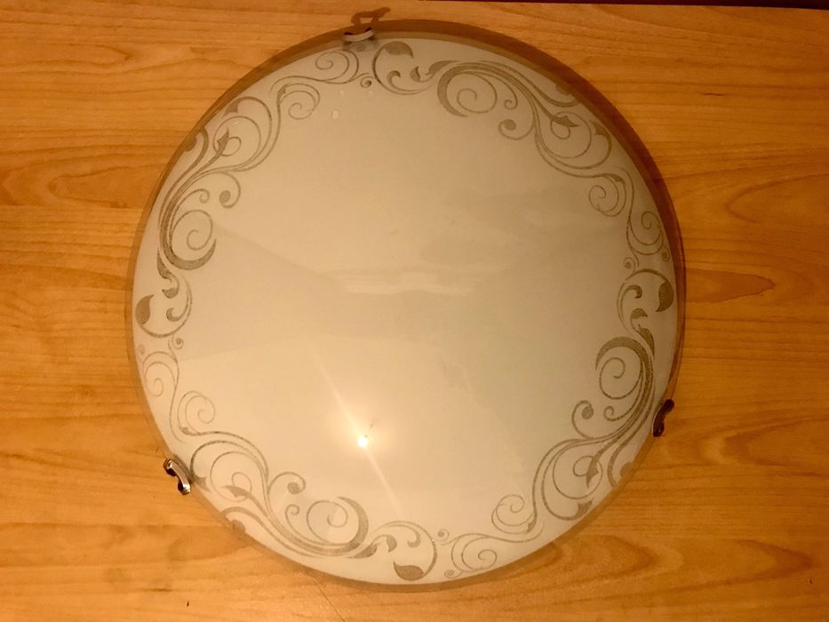 Plafonieră stică alb-bleu 40 cm 2 becuri E27