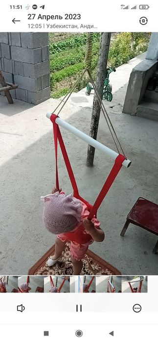 Болажонлар учун пружиналик Качелька