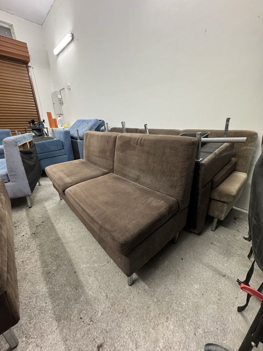 Меки дивани (кафяви и сини)