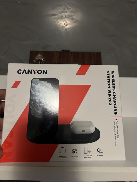Безжично зарядно CANYON WS-202