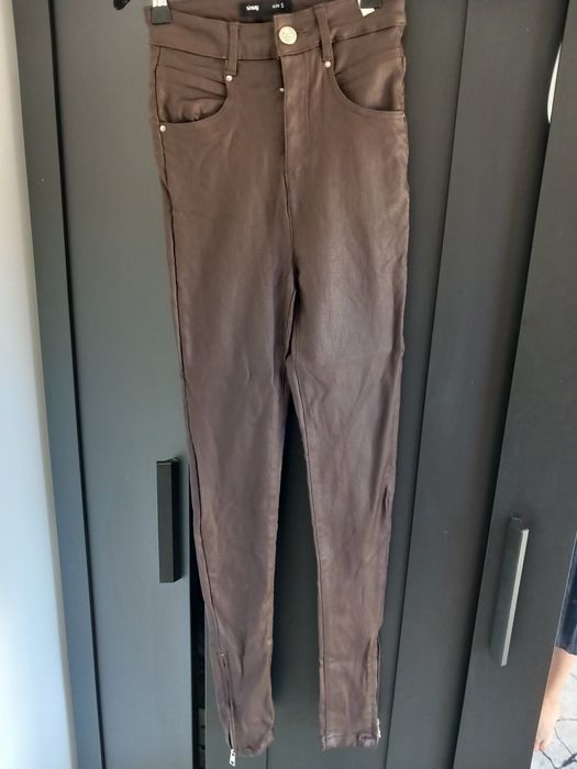 Blugi imitație piele sinsay s