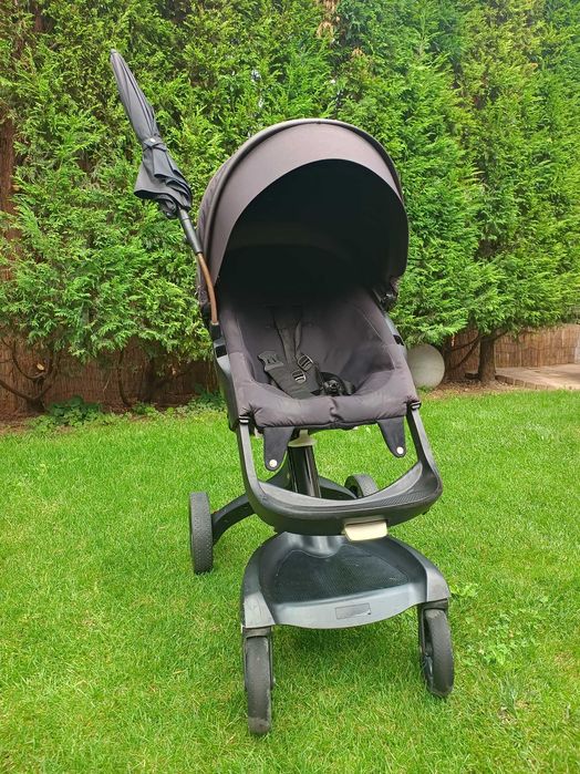 Cărucior Stokke Xplory V4 Black 2 în 1 + geantă + accesorii