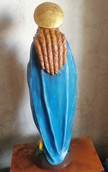 veche statueta catolica Fecioara Maria icoana statuie vintage