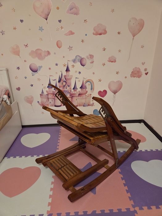 Scaun multifunctional tip leagan din lemn