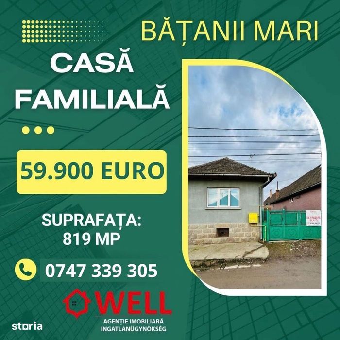De vânzare casă familială în Bățanii Mari