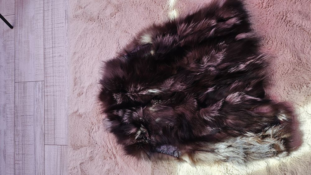 Дамско елече от сребриста лисица