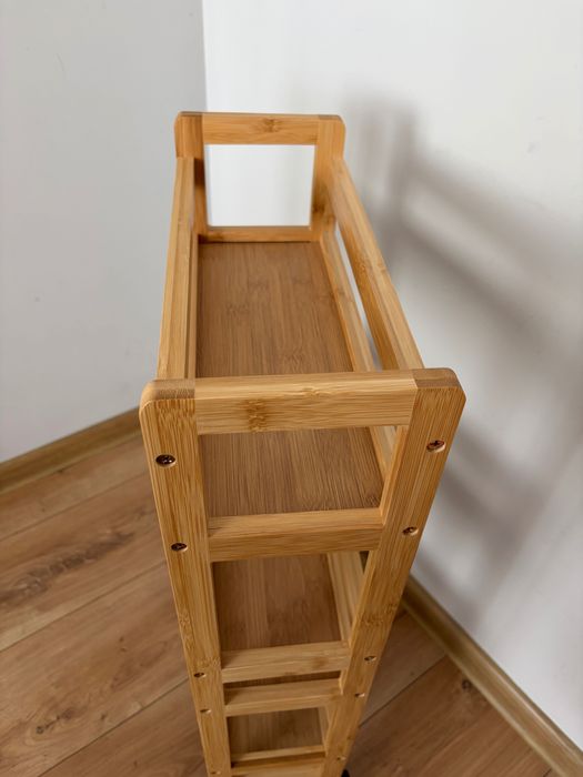 Количка на колела за кухня, баня или ниша - Бамбукова