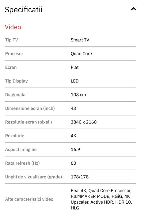 Televizor Lg,Smart, 4K Ultra HD, LED, Clasa A