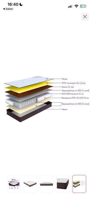 Матрас ортопедический