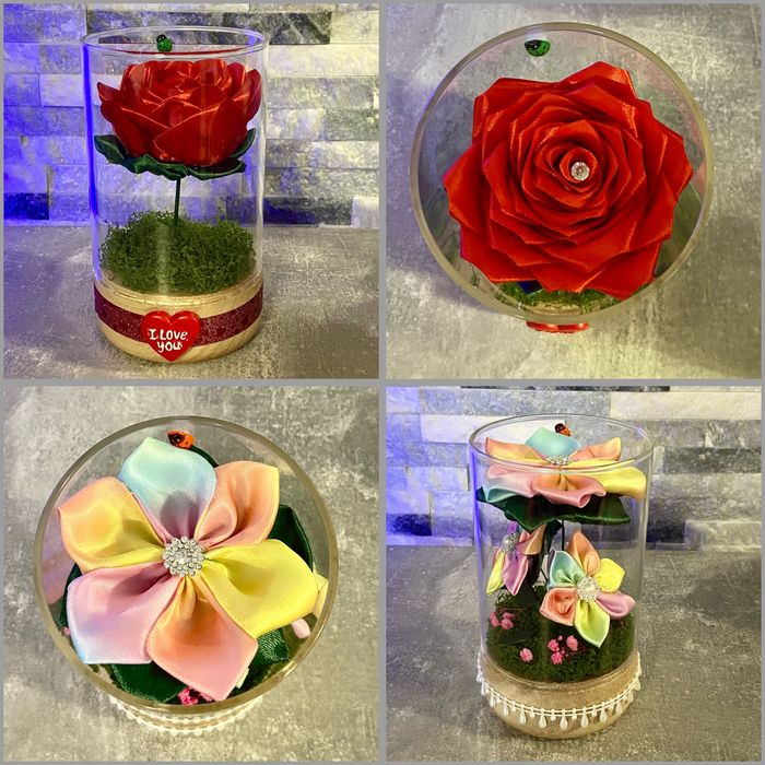 Buchet trandafiri de sapun sau satin / Aranjamente florale/ Aran dulce