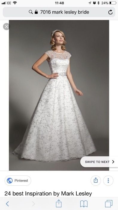 Rochie mireasa Mark Lesley Masura 10 UK/38- Noua cu eticheta.