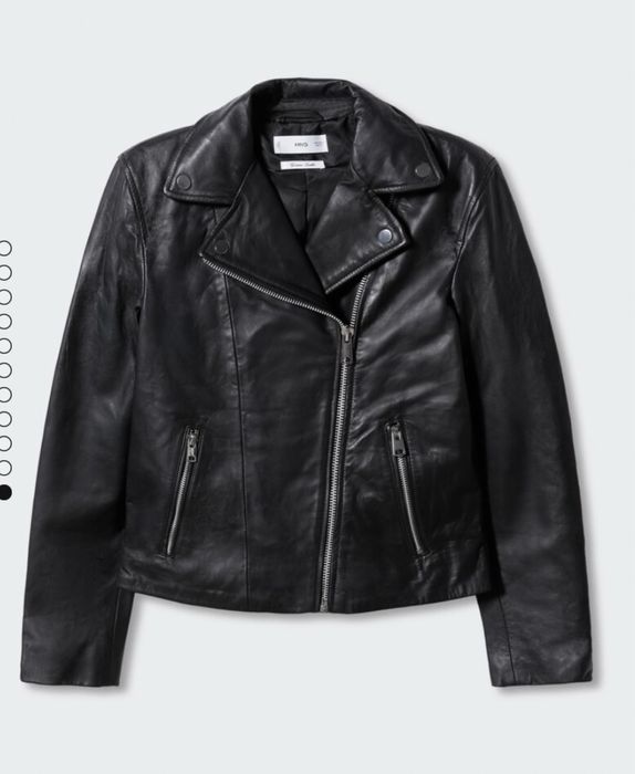 Кожаная куртка Mango