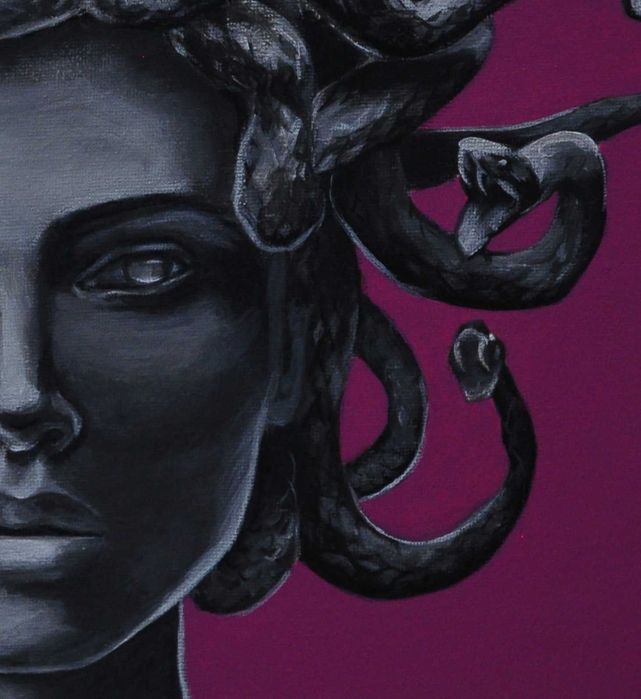 Картина акрилом "Медуза Горгона"