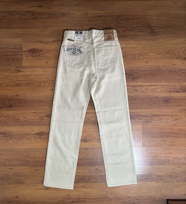 Blugi Replay crem barbati W30 regular fit noi cu eticheta