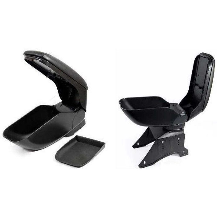 Универсален сгъваем/плъзгащ се подлакътник - Черен с еко кожа.