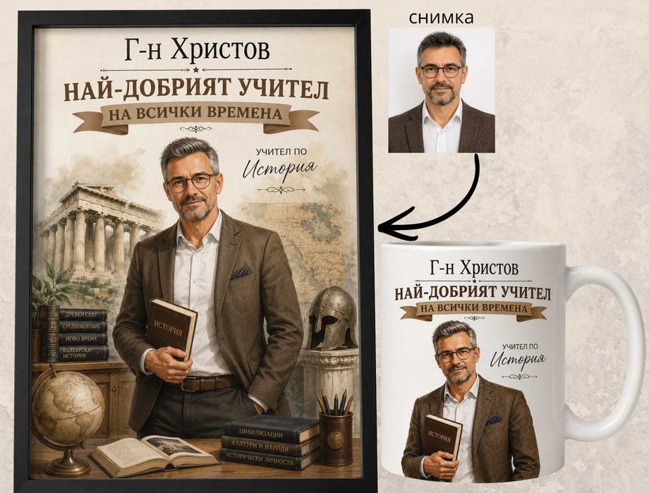 Персонализиран подарък за учителка/ подрък за учител
