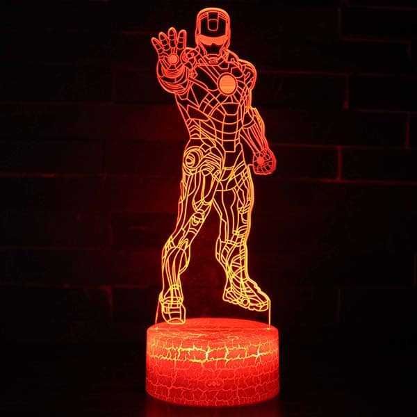3D лампа,Star Wars,Spiderman,goku,Batman,Mewtwo,Iron Man, Mario