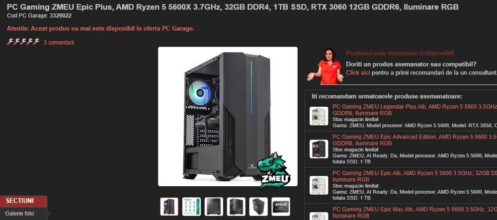 PC Ryzen 5 5600x RTX 3060 12GB 32GB RAM DDR4 SSD 1 TB