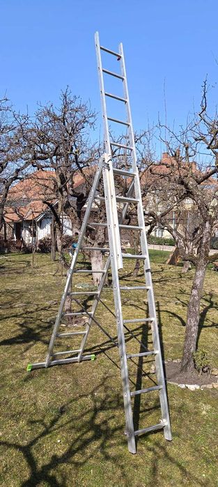 scara din aluminiu 2 si 3 tronsoane x 9 trepte