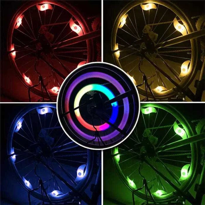 Set 2 lumini roata spite bicicleta spoke