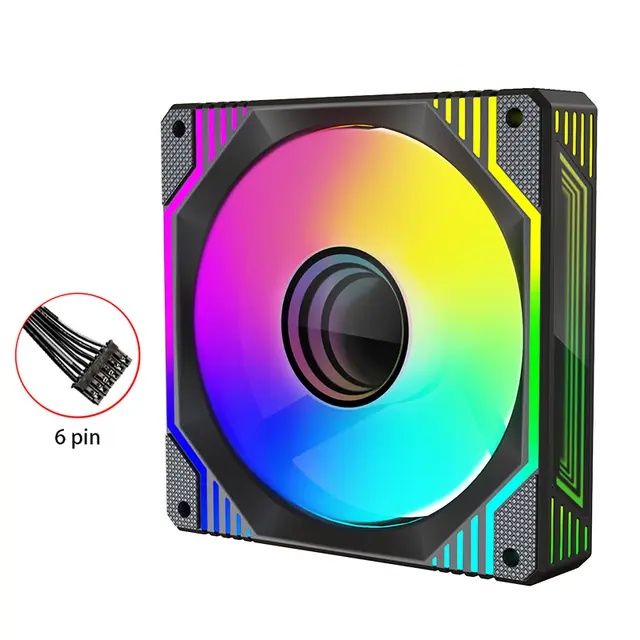 120 мм светодиодный вентилятор, уникальный волшебный зеркальный рамкой