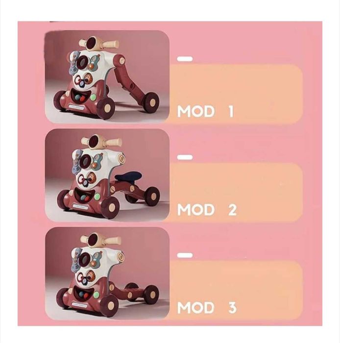 Проходилка & Скутер 4 в 1 KikkaBoo - Robo, Beige