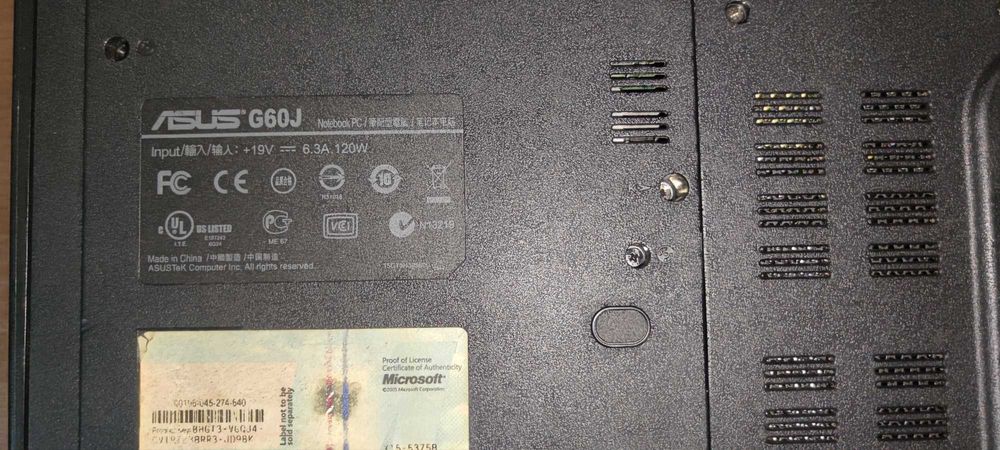 Продам ноутбук Asus G60J