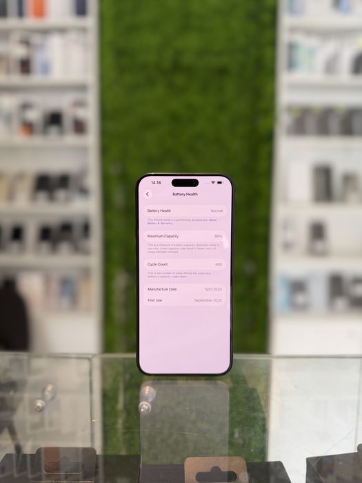 **ATSGSM.RO**iPhone 15 Pro Max 256Gb Black/Baterie89%/Fact+Gar 12 luni