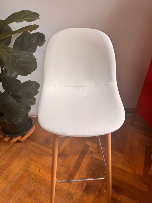 Scaun bar JONSTRUP alb/stejar - noi-2 buc